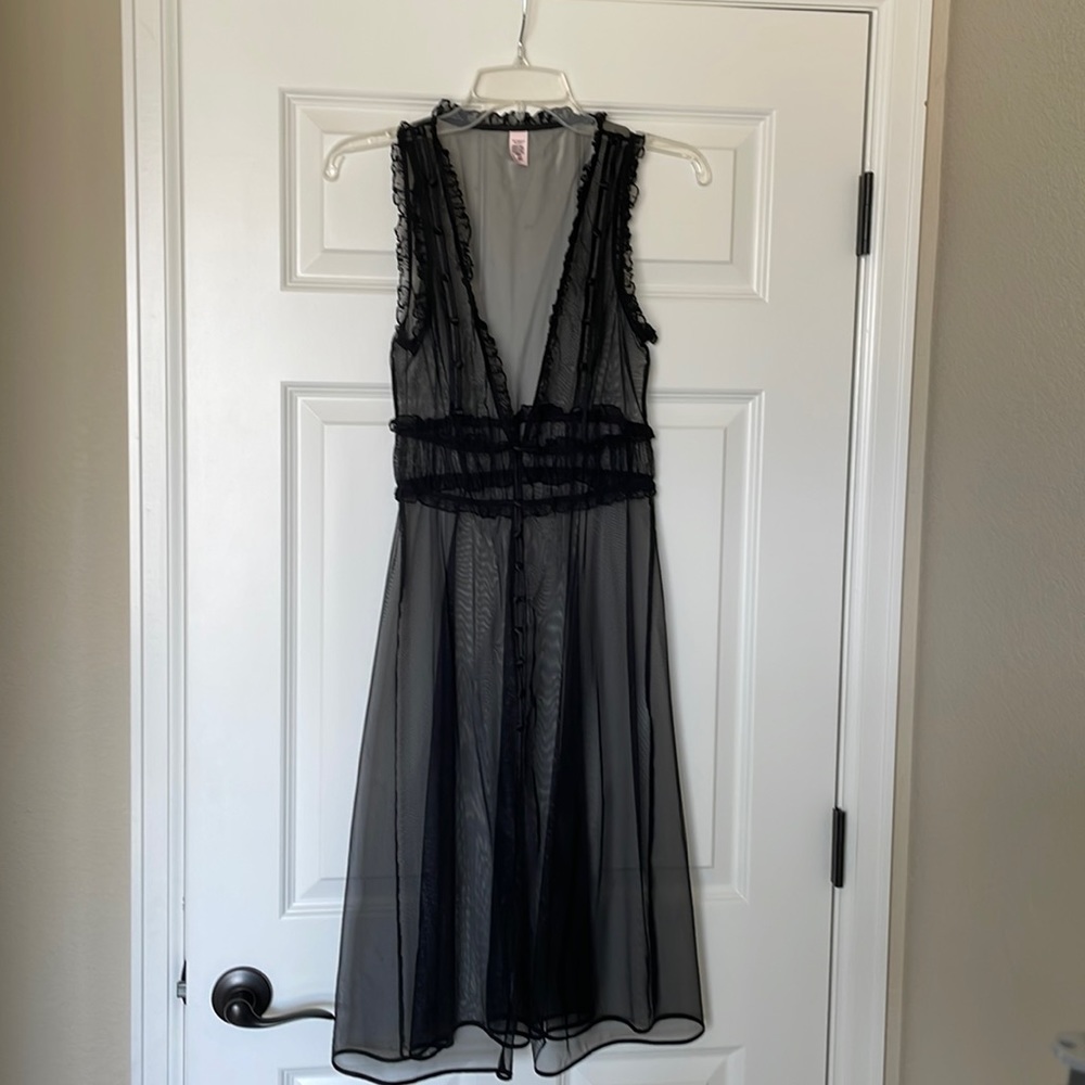 Super sexy sheer black robe